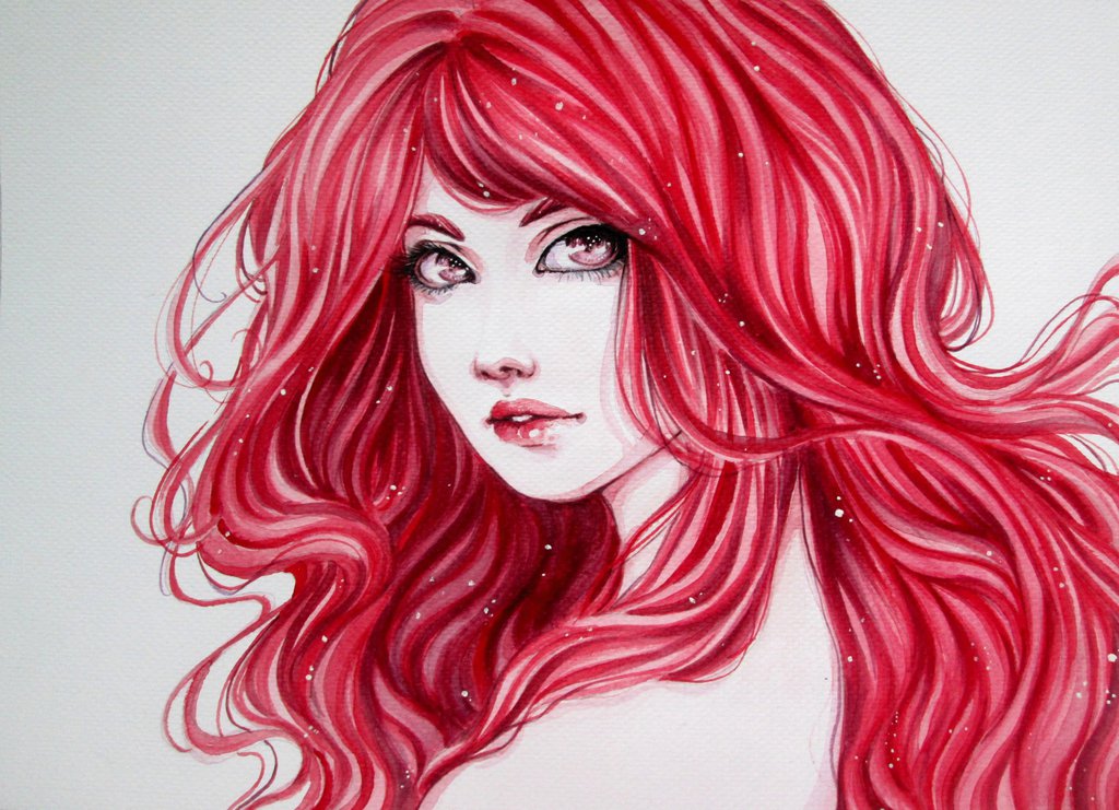 Аниме девушки с красными волосами — 30 красоток