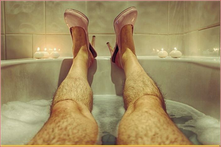 брить, ноги, мужчине